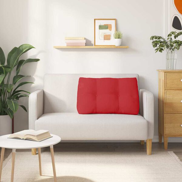 vidaXL Coj&iacute;n de Espalda Rojo 80 x 24 x 50 cm tela