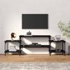 vidaXL Mueble para TV madera contrachapada negro 157x35x52 cm