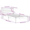 vidaXL Estructura de cama sin colch&oacute;n madera maciza blanca 75x190 cm