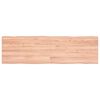 vidaXL Tablero mesa madera tratada borde natural marr&oacute;n 140x40x(2-4)cm