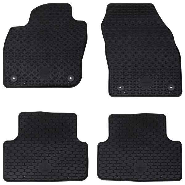 vidaXL Alfombrilla de Coche 4 pcs Negro VW T-CROSS TPE