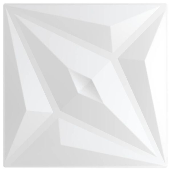 vidaXL Paneles de pared 48 uds XPS estrella blanco 50x50 cm 12 m&sup2;
