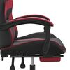 vidaXL Silla gaming giratoria y reposapi&eacute;s cuero sint&eacute;tico