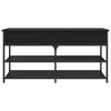 vidaXL Banco zapatero madera de ingenier&iacute;a negro 100x42,5x50 cm