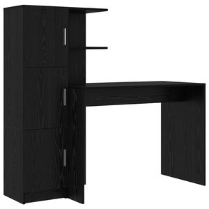 vidaXL Escritorio Roble Negro 133.5 x 50 x 124 cm 2 uds.