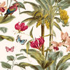 DUTCH WALLCOVERINGS Papel pintado palmeras tropicales verde y rosa