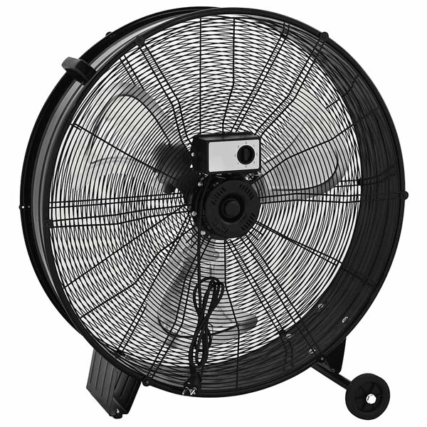 vidaXL Ventilador de tambor industrial negro 77 cm 187,7 W