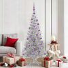 vidaXL &Aacute;rbol de Navidad con 300 LED con soporte Plateado 180 cm PET