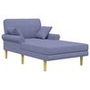 vidaXL Chaise longue Azul jeans Tela
