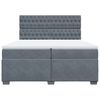 vidaXL Cama box spring con colchón terciopelo gris oscuro 200x200 cm