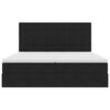 vidaXL Cama con tira de luces LED Negro 200 x 200 cm Terciopelo