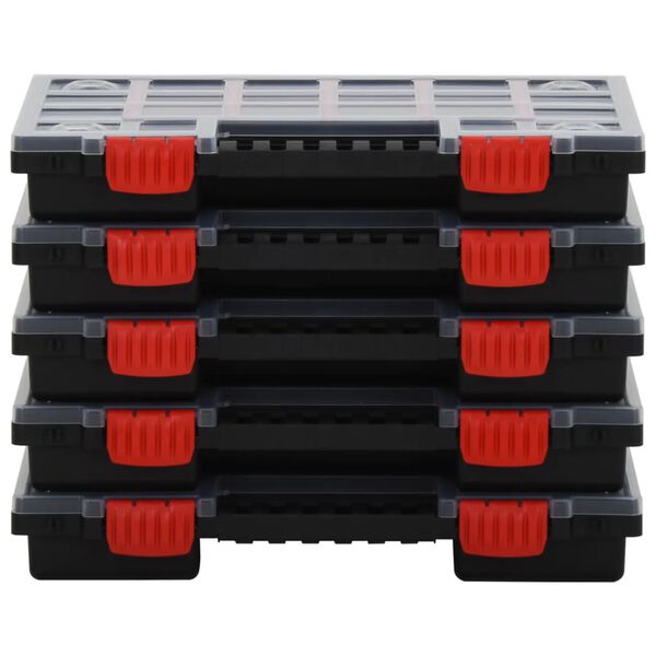 vidaXL Cajas de accesorios 5 unidades polipropileno 34,5x25x5 cm