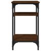 vidaXL Mesa auxiliar madera contrachapada roble marrón 35x30x60 cm