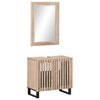 vidaXL Conjunto de muebles de ba&ntilde;o 2 piezas madera maciza de mango