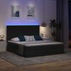 vidaXL Cama con almacenamiento y LED Negro 180 x 200 cm Poli&eacute;ster