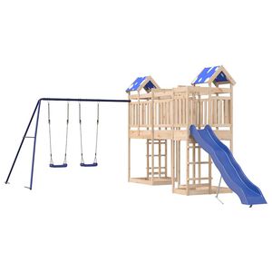 vidaXL Parque infantil de exterior de madera maciza de pino