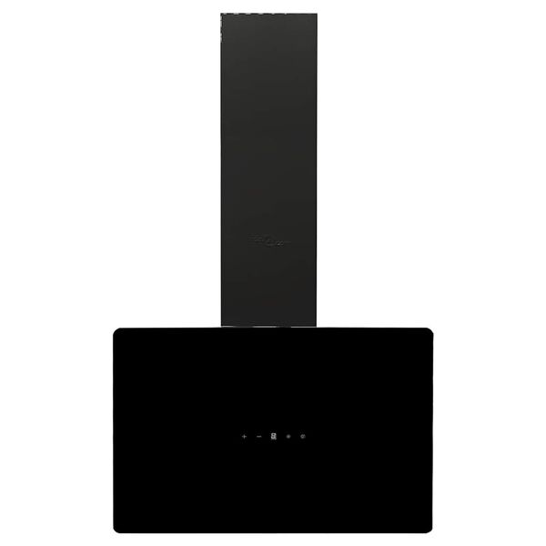 vidaXL Campana extractora de pared acero vidrio templado negro 60 cm