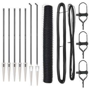 vidaXL Poste de Valla Gris