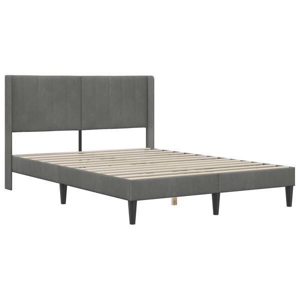 vidaXL Estructura de cama Gris oscuro 120 x 200 cm Terciopelo