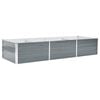 vidaXL Arriate de jard&iacute;n de acero galvanizado gris 240x80x45 cm