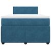 vidaXL Cama box spring con colch&oacute;n terciopelo azul 120x190 cm
