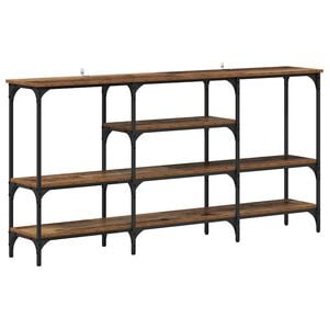 vidaXL Mesa Consola Madera vieja 160 x 29 x 80 cm Madera contrachapada