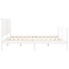 vidaXL Estructura de cama con cabecero madera maciza blanco 200x200 cm