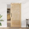 vidaXL Puerta Corredera Marr&oacute;n 86 x 198,5 cm Madera de pino macizo