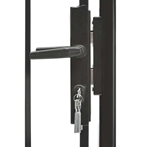 vidaXL Puerta de jard&iacute;n Woerden acero 1x1 m negro