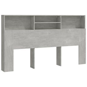 vidaXL Mueble cabecero gris hormig&oacute;n 180x19x103,5 cm