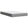 vidaXL Cama box spring con colch&oacute;n tela gris claro 120x200 cm