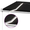 vidaXL Toldo autom&aacute;tico con LED y sensor de viento antracita 350x250cm