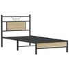 vidaXL Estructura de cama sin colch&oacute;n madera roble Sonoma 90x190 cm
