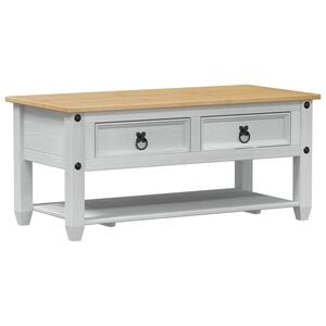 vidaXL Mesa de Caf&eacute; con caj&oacute;n 100 x 48 x 45 cm Madera de Pino Maciza