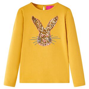 Camiseta infantil de manga larga color ocre 116