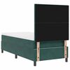 vidaXL Cama Box Spring LED con colch&oacute;n Verde oscuro 90 x 190 cm tela
