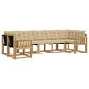 vidaXL Conjunto de sof&aacute;s de exterior con coj&iacute;n 7 pcs y Beige