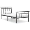 vidaXL Estructura de cama sin colch&oacute;n metal negro 90x200 cm