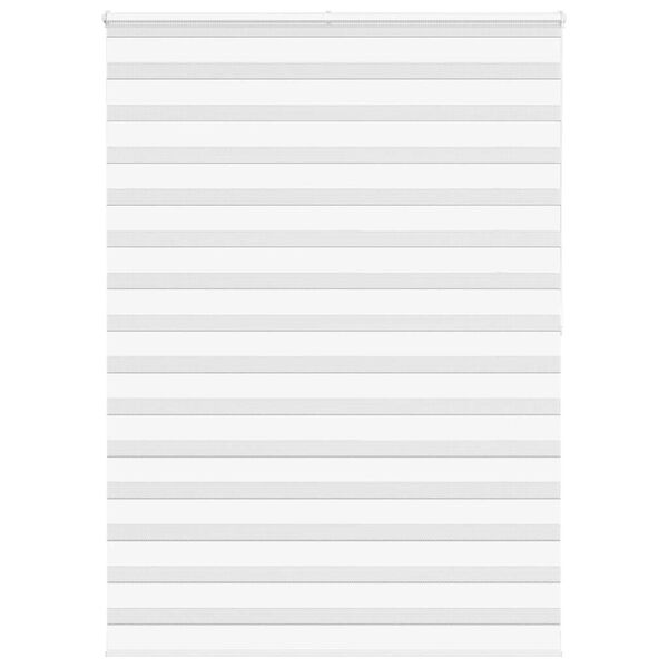 vidaXL Estor cebra blanco 165x200 cm tejido ancho 160,9 cm poli&eacute;ster