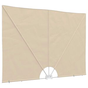 vidaXL Toldo lateral plegable terraza color crema 240x160 cm
