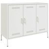 vidaXL Aparador acero blanco 100,5x39x79 cm