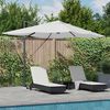 vidaXL Parasol Roma de Brazo Lateral Beige y Negro 352 x 251 x 265 cm