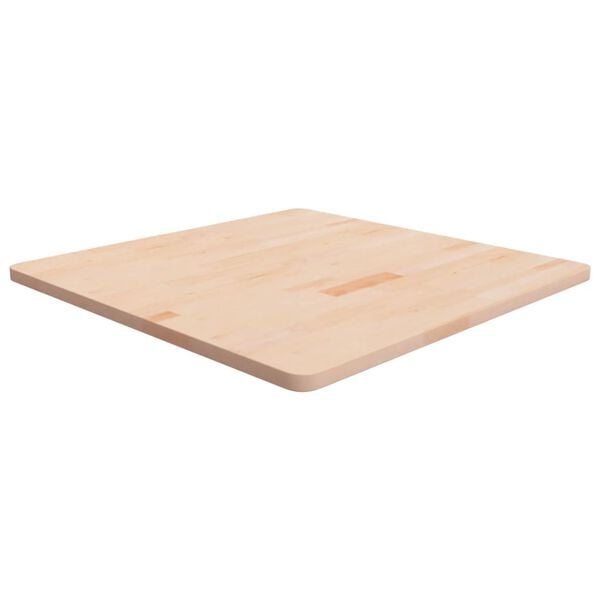 vidaXL Tablero de mesa cuadrada madera de roble sin tratar 80x80x2,5cm