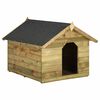 vidaXL Casa de perros de jard&iacute;n tejado abierto madera pino impregnada