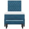 vidaXL Cama tipo Box Spring Azul oscuro 90 x 200 cm Terciopelo