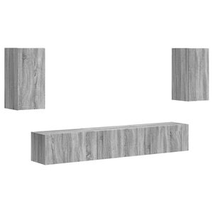 vidaXL Conjunto de mueble de TV 5 pcs Gris Sonoma Madera de ingenier&iacute;a