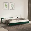 vidaXL Estructura cama sin colch&oacute;n terciopelo verde oscuro 200x200 cm