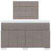 vidaXL Cama box spring con colch&oacute;n tela gris taupe 120x190 cm