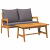 vidaXL 2 uds. Conjunto bistro Madera de Acacia S&oacute;lida Aceite Natural