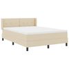 vidaXL Cama tipo Box Spring con colch&oacute;n Crema 200 x 160 cm Poli&eacute;ster